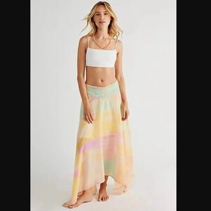 NWT Free People Pastel Maxi Skirt Size Small